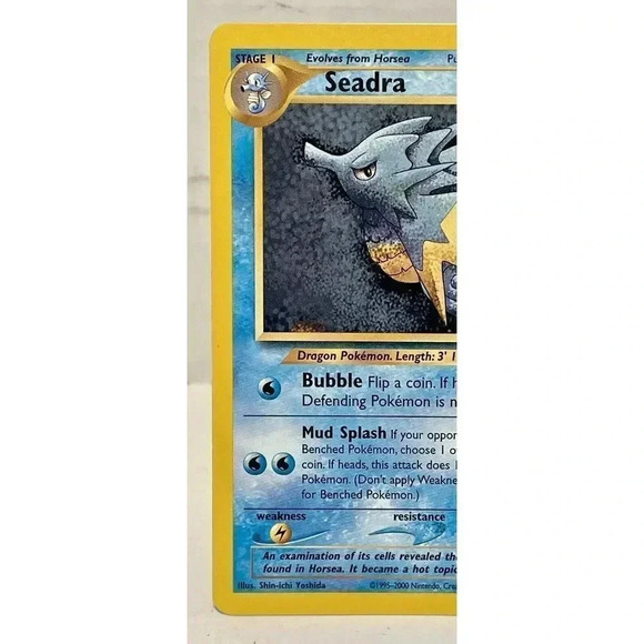 Seadra 48/111 Pokemon Card Unlimited Neo Genesis 2000 WOTC Vintage NM - Picture 3 of 6